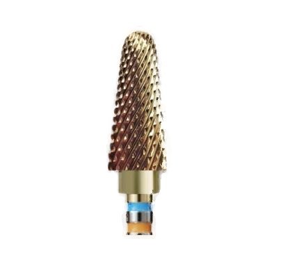 Fraise en carbure NANO – Conique arrondie 6,0 mm | Bague orange (gauchers) - iq - nails - IQ Nails - Fraises - 