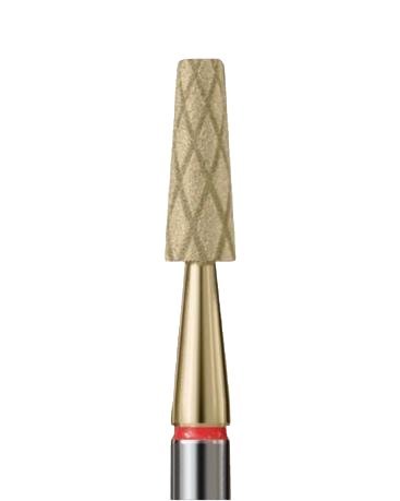 Fraise en diamant NANO – Conique 2,5 mm | Sillons rouges - iq - nails - IQ Nails - Fraises - 